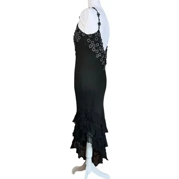 sue wong black dress Sue Wong - N4143 Strapless Ruched Mesh Cocktail Dress 2 / Black Gold